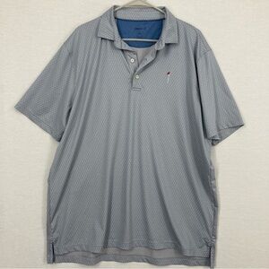 johnnie-O Gray Short Sleeve Golf Active Polo Shirt XL